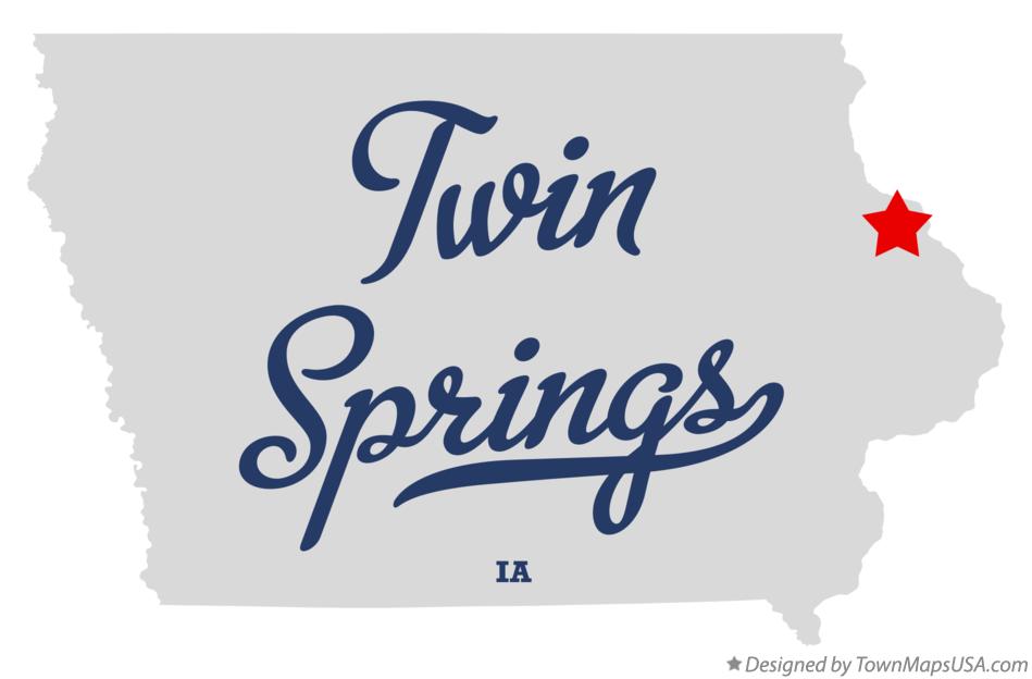 Map of Twin Springs Iowa IA