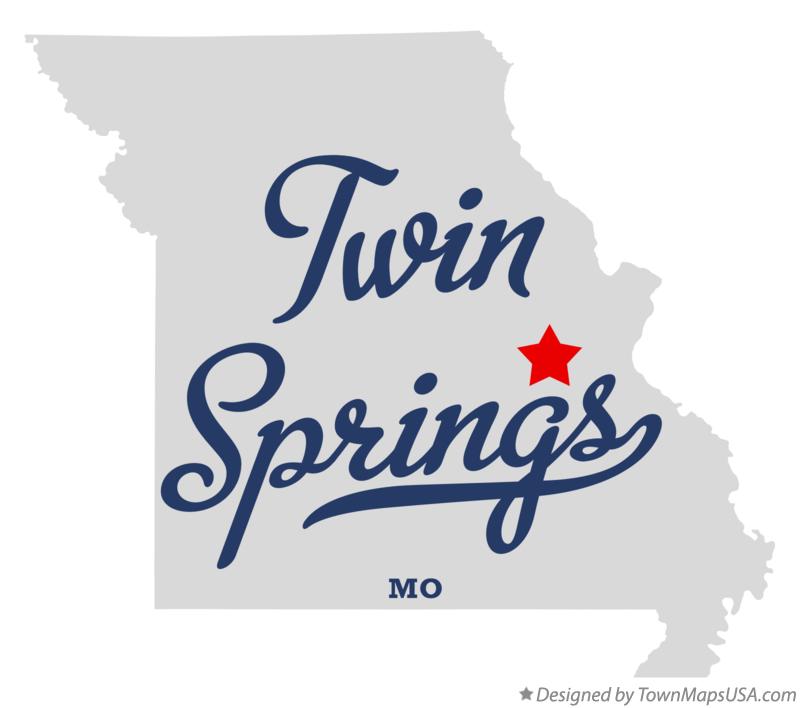 Map of Twin Springs Missouri MO