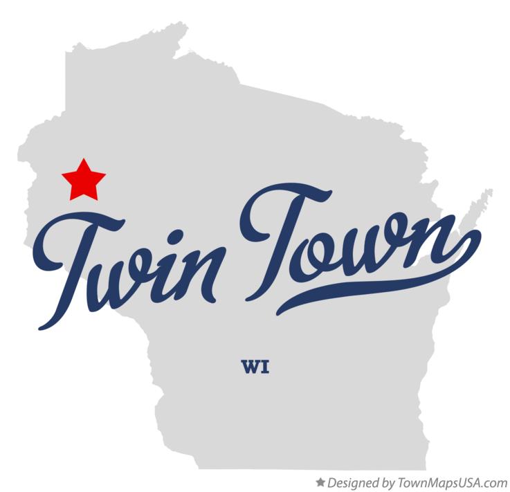 Map of Twin Town Wisconsin WI
