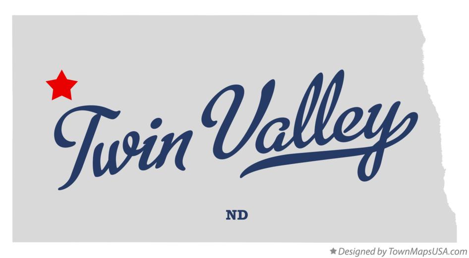 Map of Twin Valley North Dakota ND
