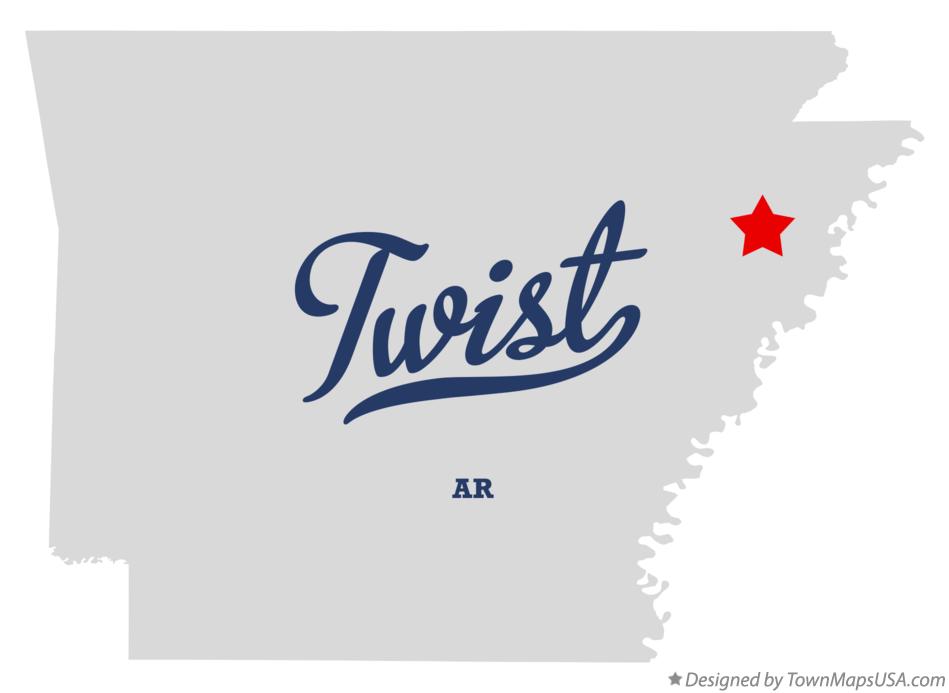 Map of Twist Arkansas AR