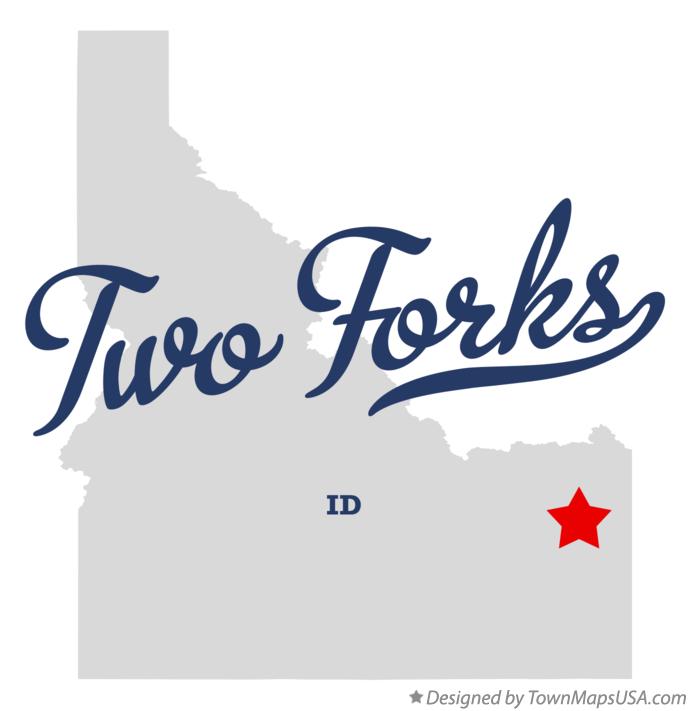 Map of Two Forks Idaho ID