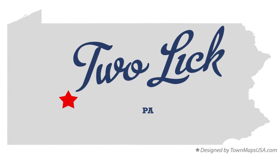 Map of Two Lick Pennsylvania PA
