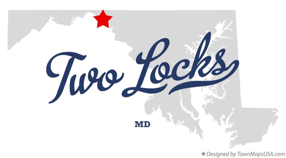 Map of Two Locks Maryland MD