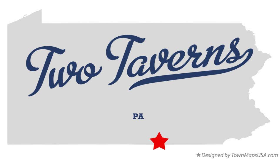 Map of Two Taverns Pennsylvania PA