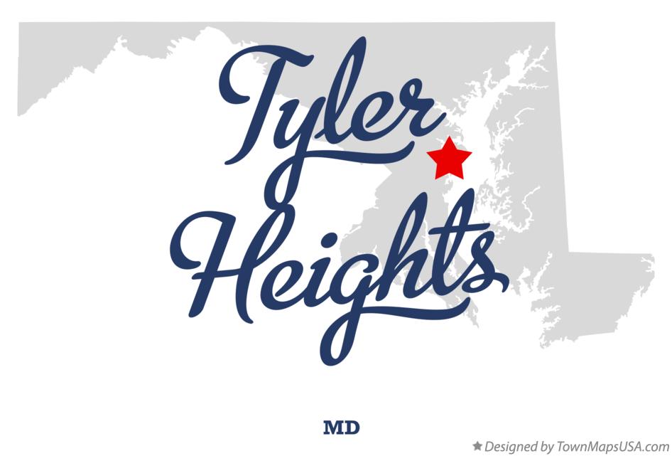 Map of Tyler Heights Maryland MD
