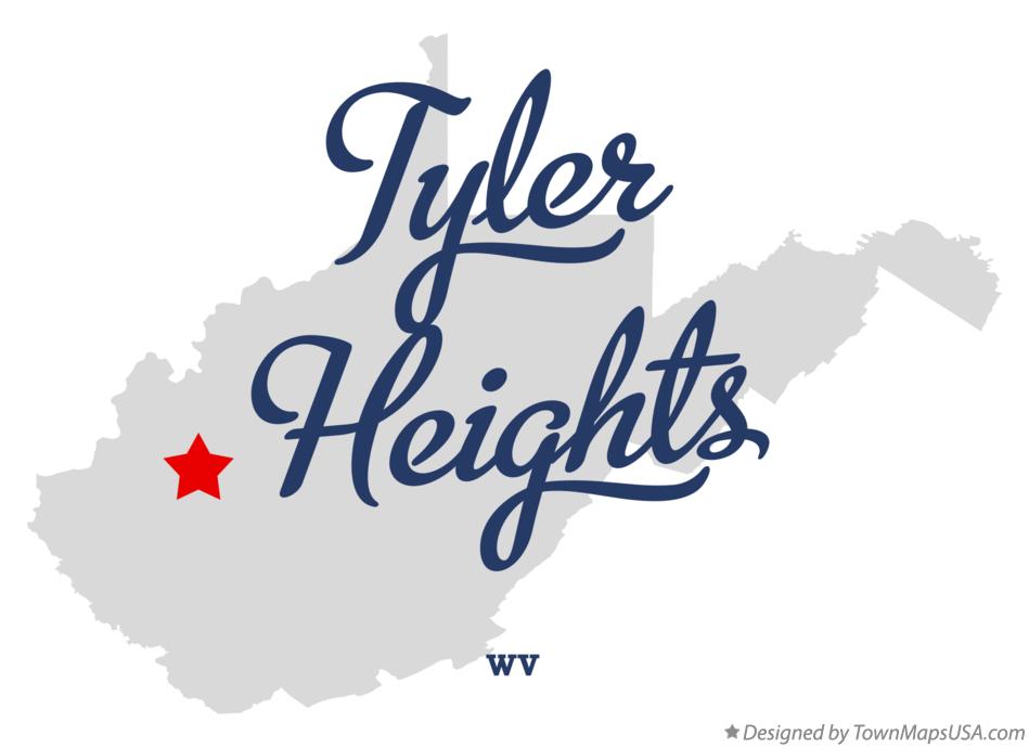 Map of Tyler Heights West Virginia WV