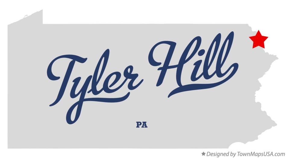 Map of Tyler Hill Pennsylvania PA