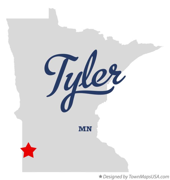Map of Tyler Minnesota MN