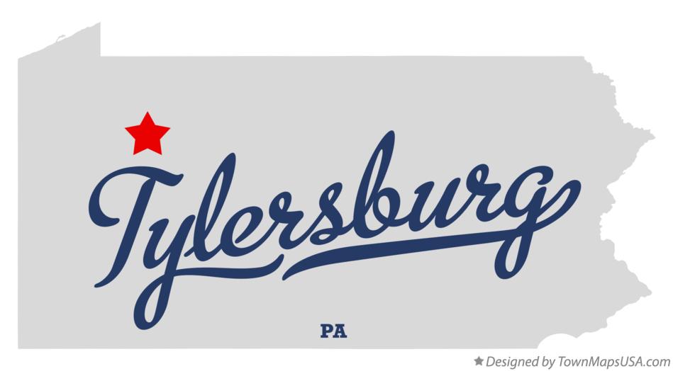 Map of Tylersburg Pennsylvania PA
