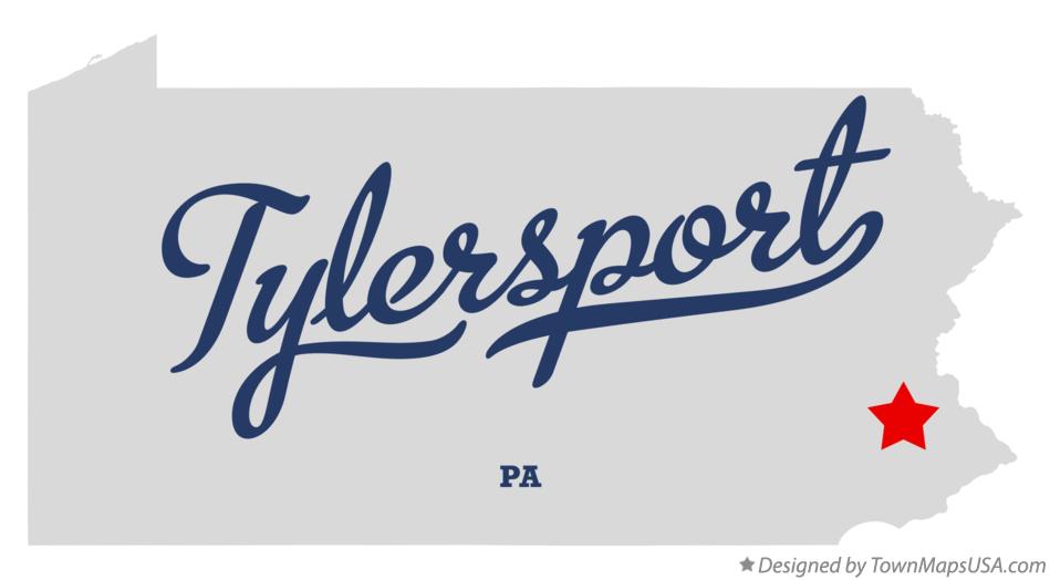 Map of Tylersport Pennsylvania PA