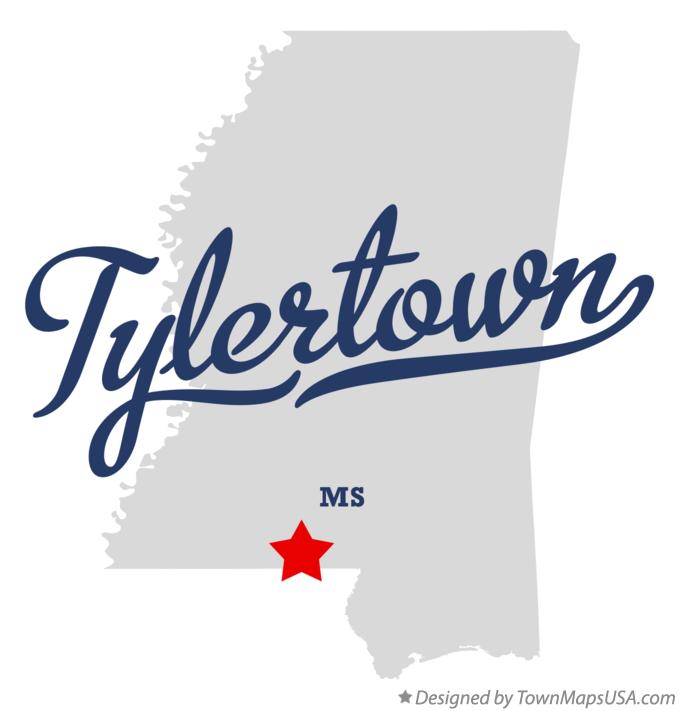 Map of Tylertown Mississippi MS