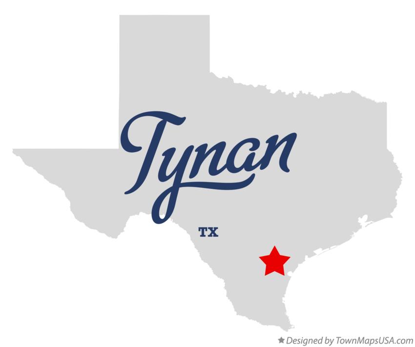 Map of Tynan Texas TX