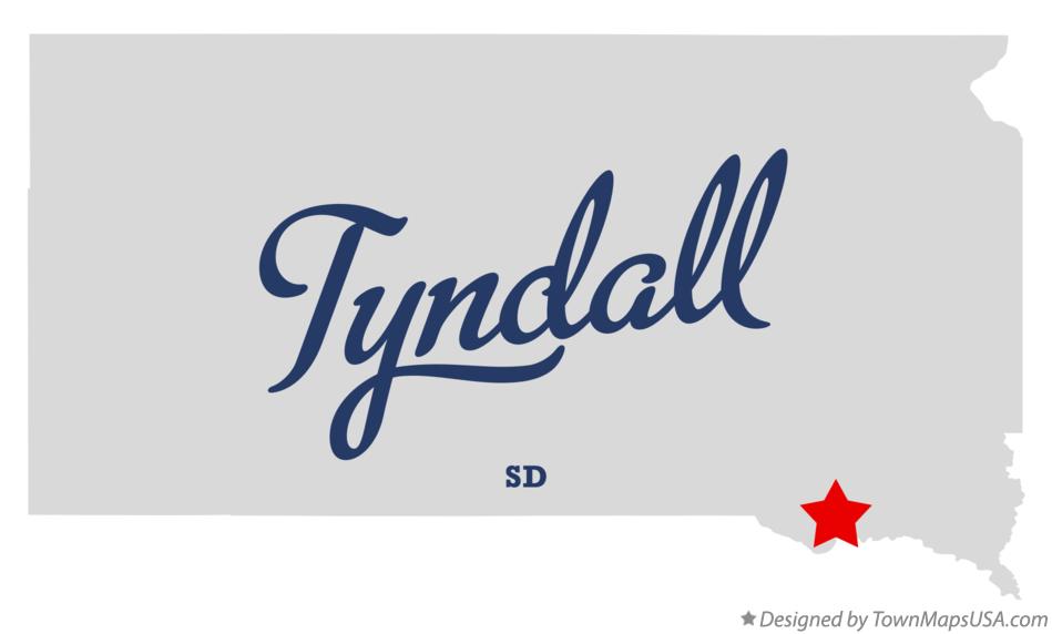 Map of Tyndall South Dakota SD