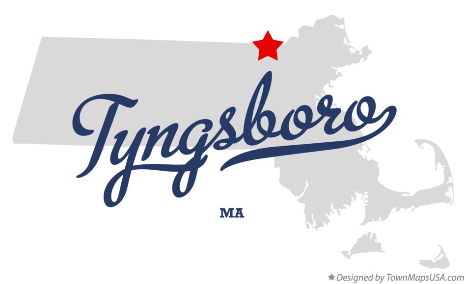 Map of Tyngsboro Massachusetts MA