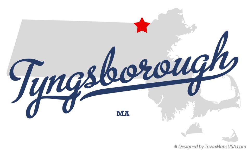 Map of Tyngsborough Massachusetts MA