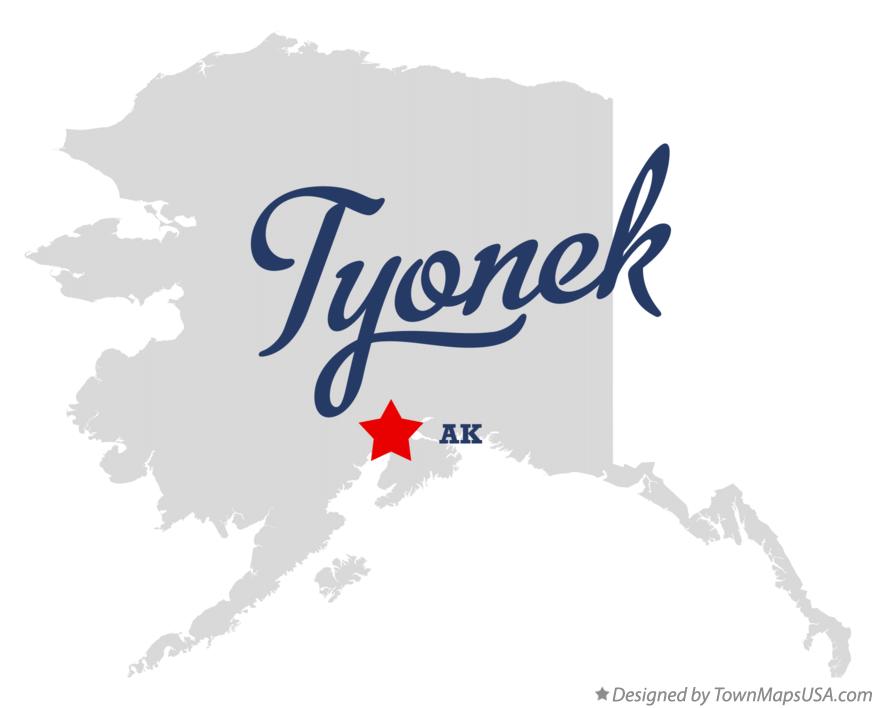 Map of Tyonek Alaska AK
