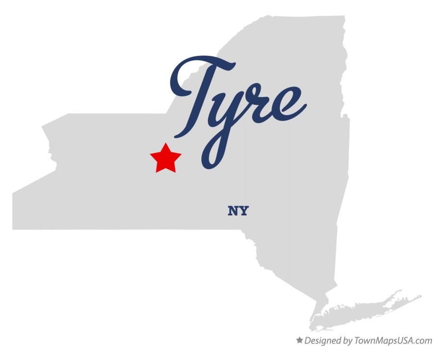 Map of Tyre New York NY