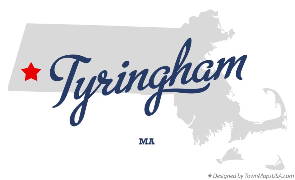 Map of Tyringham Massachusetts MA