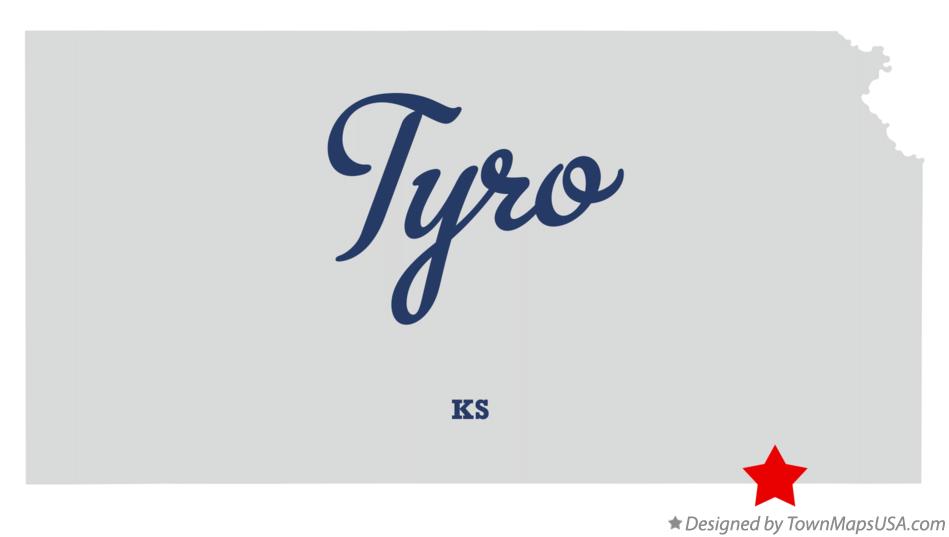 Map of Tyro Kansas KS