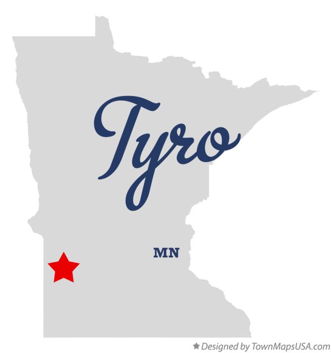 Map of Tyro Minnesota MN