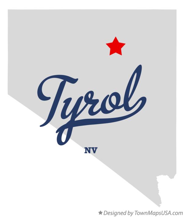 Map of Tyrol Nevada NV