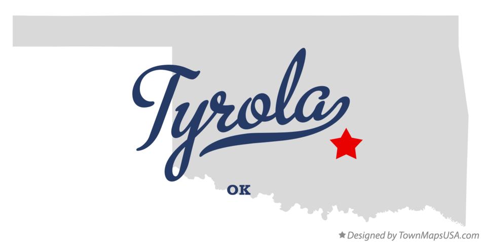 Map of Tyrola Oklahoma OK