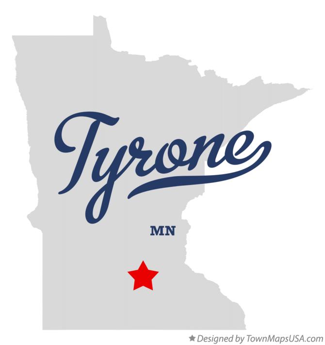 Map of Tyrone Minnesota MN