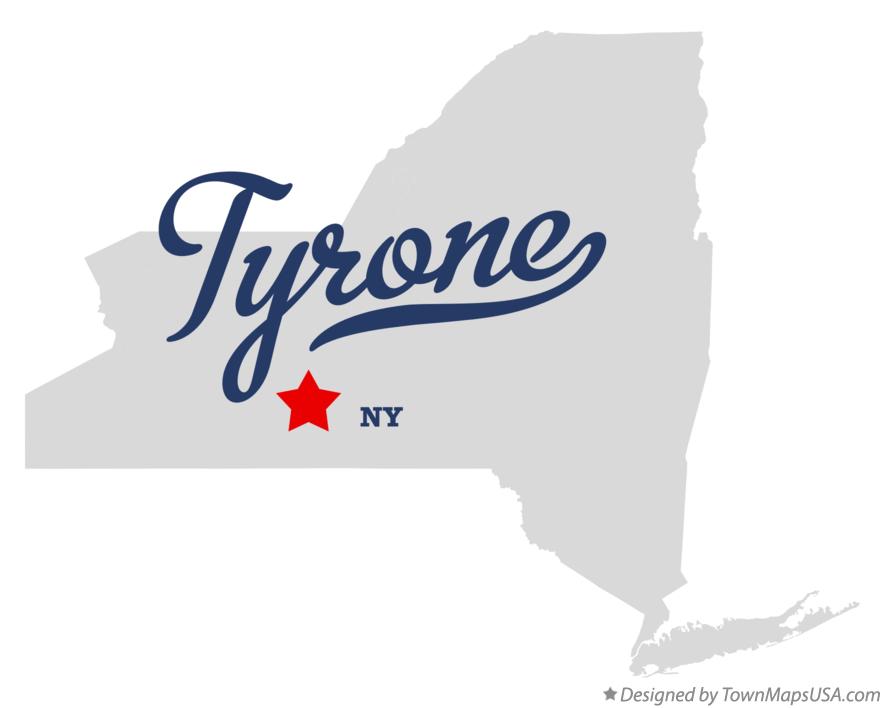 Map of Tyrone New York NY