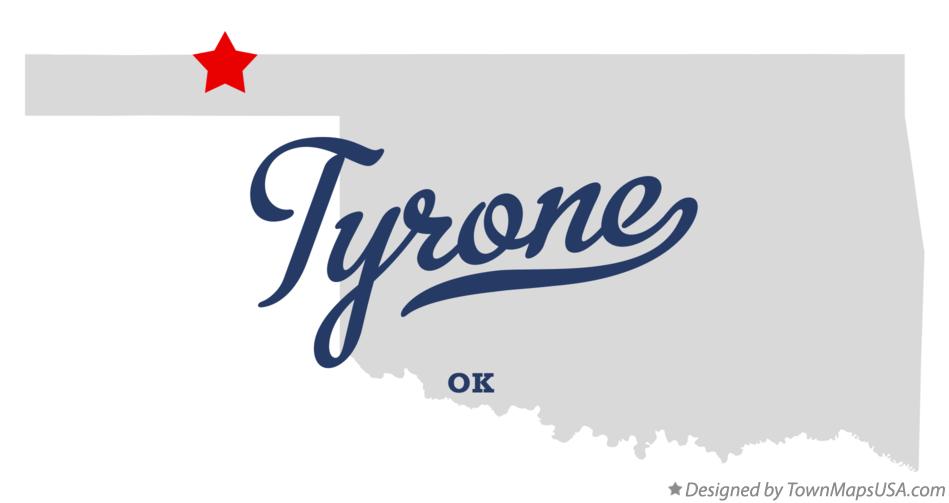 Map of Tyrone Oklahoma OK