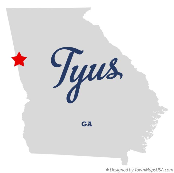 Map of Tyus Georgia GA