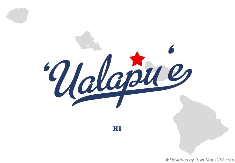 Map of ‘Ualapu‘e Hawaii HI