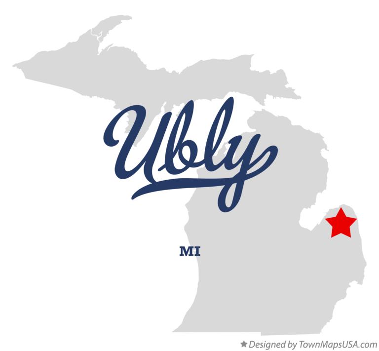 Map of Ubly Michigan MI