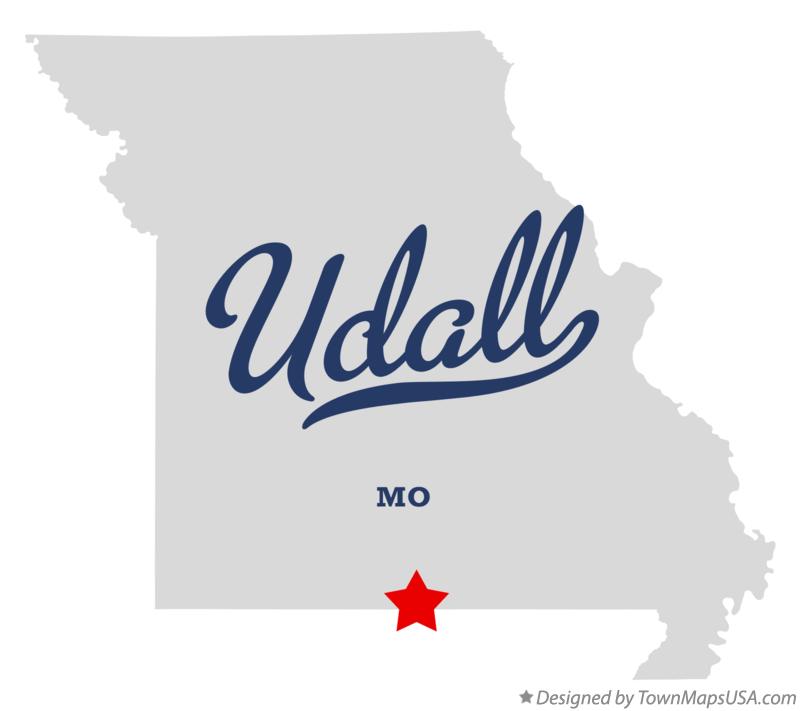 Map of Udall Missouri MO