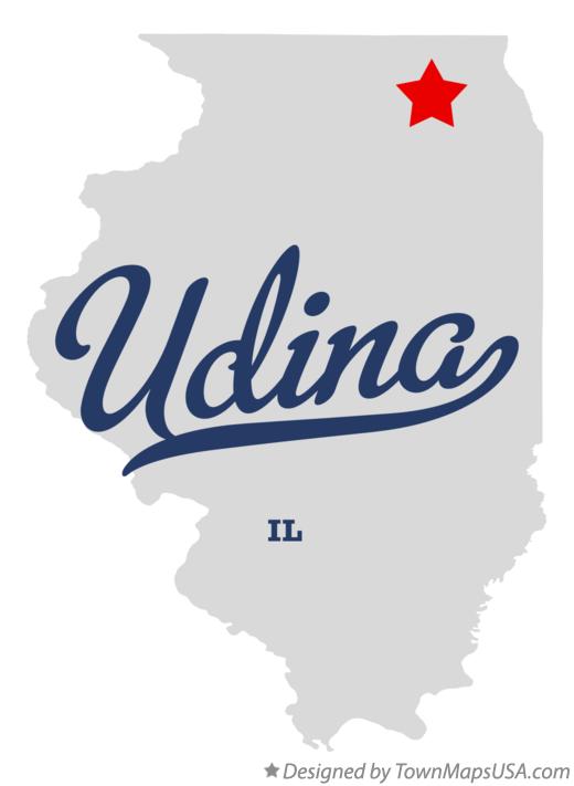 Map of Udina Illinois IL