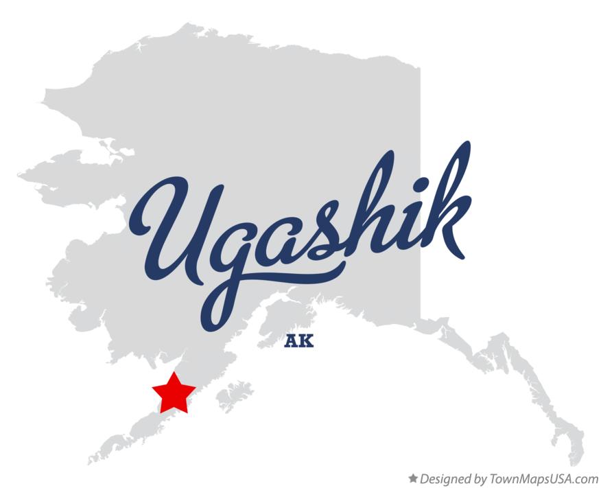 Map of Ugashik Alaska AK