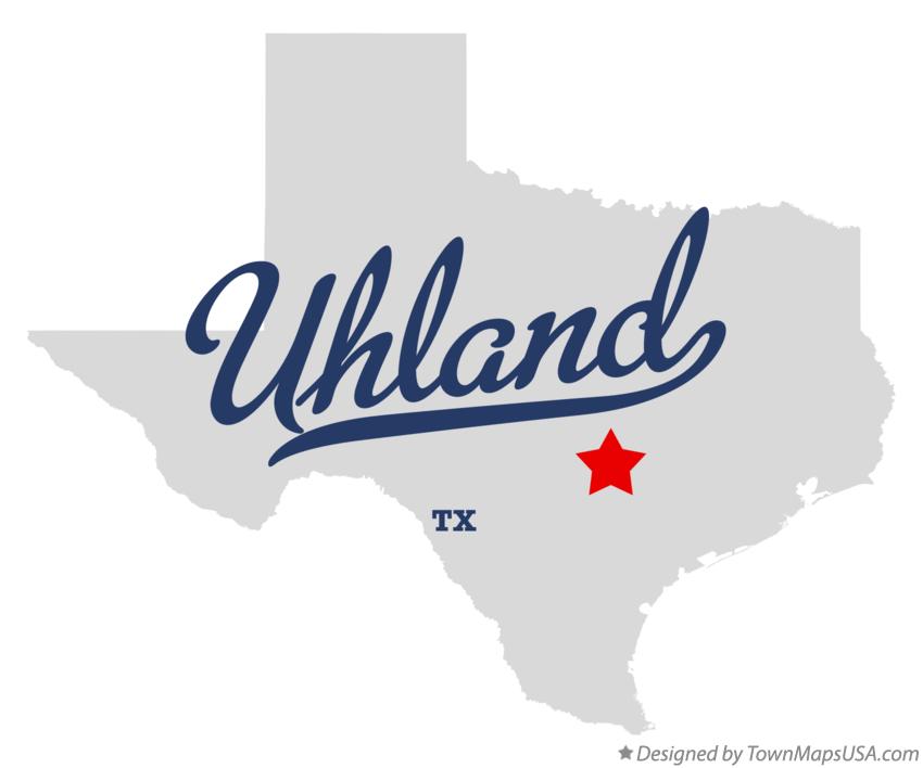 Map of Uhland Texas TX