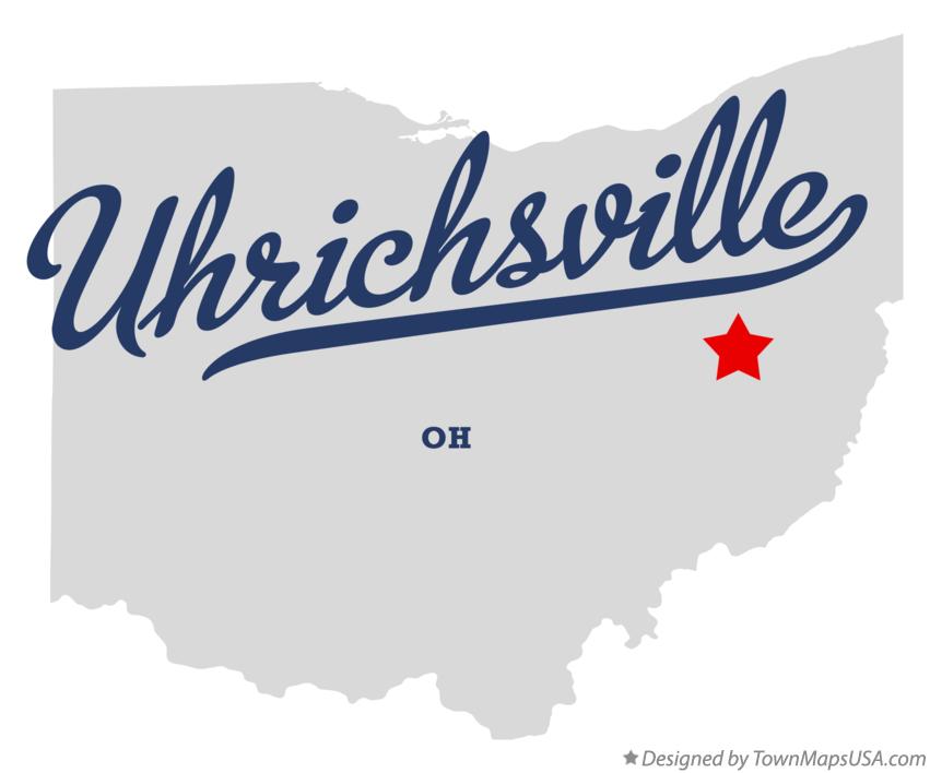 Map of Uhrichsville Ohio OH
