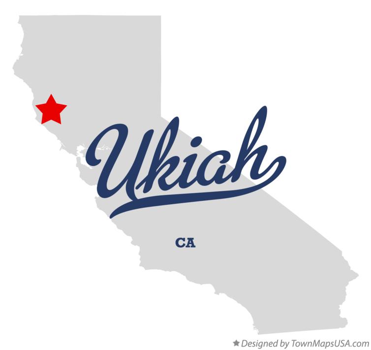 Map of Ukiah California CA