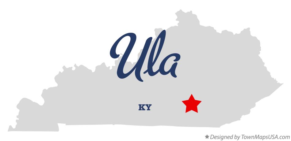 Map of Ula Kentucky KY