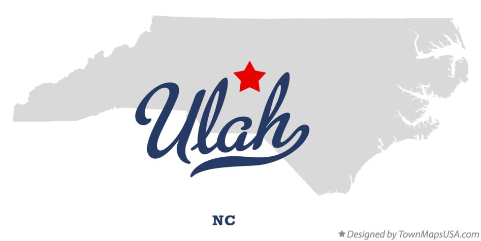 Map of Ulah North Carolina NC