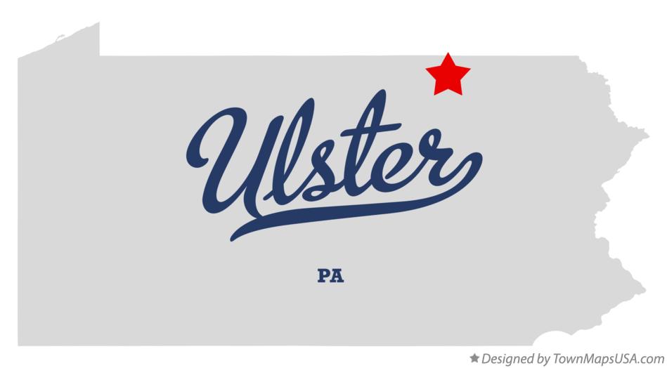 Map of Ulster Pennsylvania PA