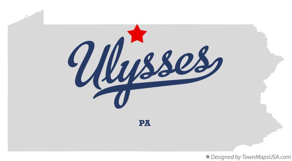 Map of Ulysses Pennsylvania PA