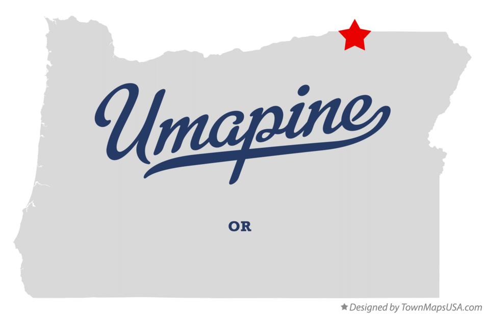 Map of Umapine Oregon OR