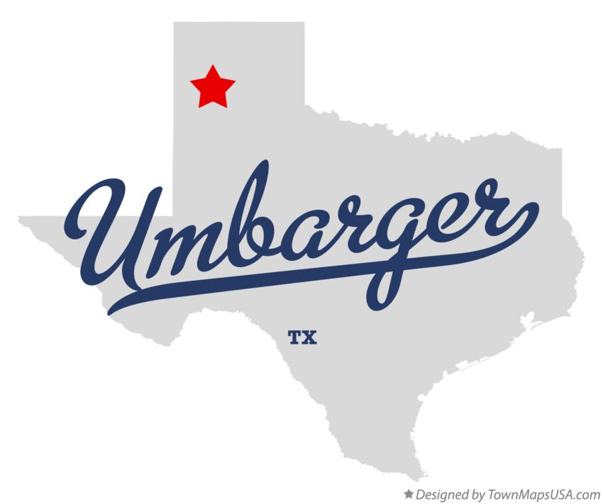 Map of Umbarger Texas TX