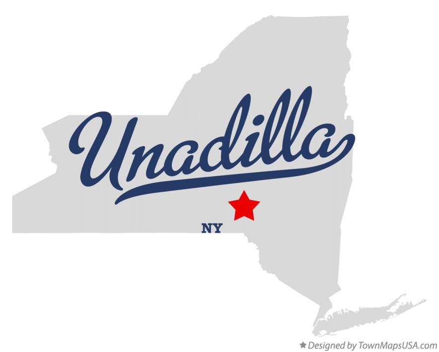 Map of Unadilla New York NY