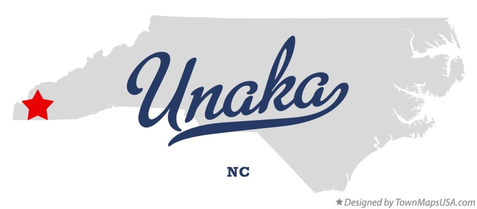 Map of Unaka North Carolina NC