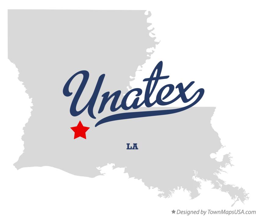 Map of Unatex Louisiana LA