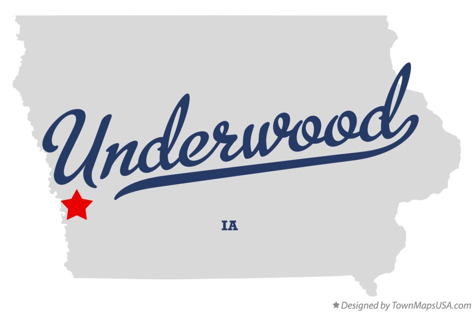 Map of Underwood Iowa IA