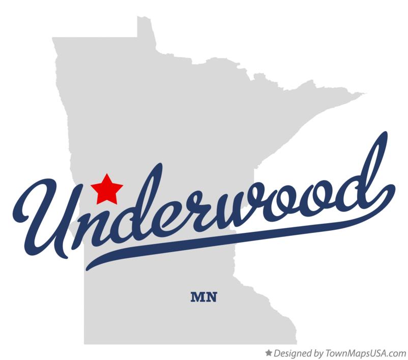 Map of Underwood Minnesota MN